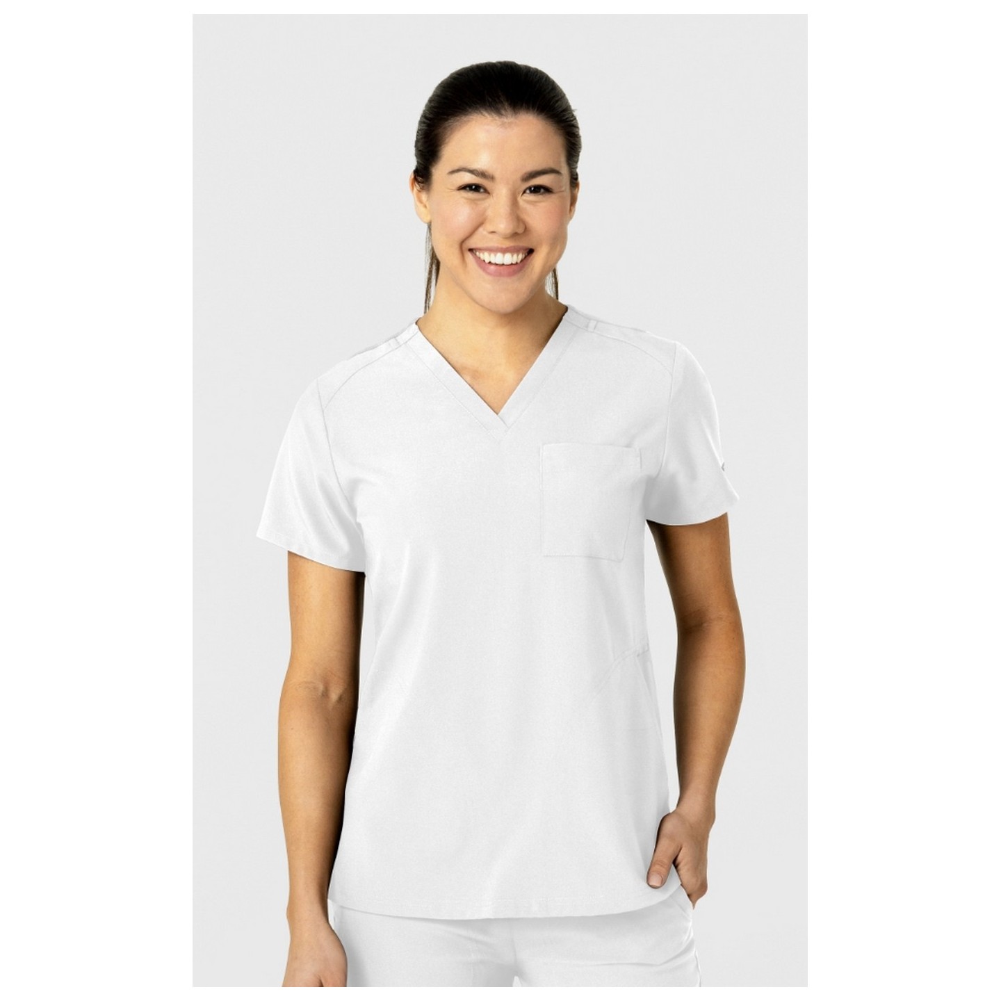 6045 W123 Women's Slim V-Neck Flex Top by Wink