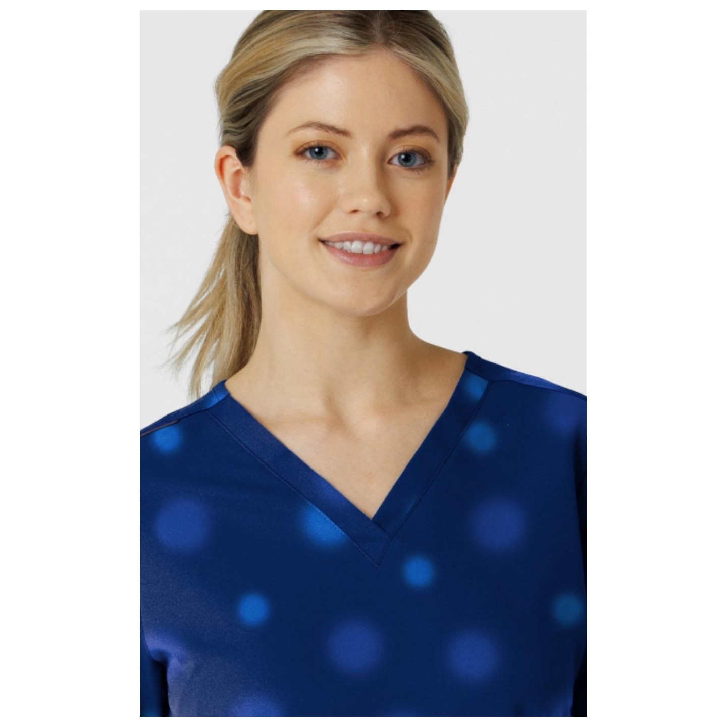 6657 WonderWink Haut à Col en V à 3 Poches Imprimé - Graffiti Blots