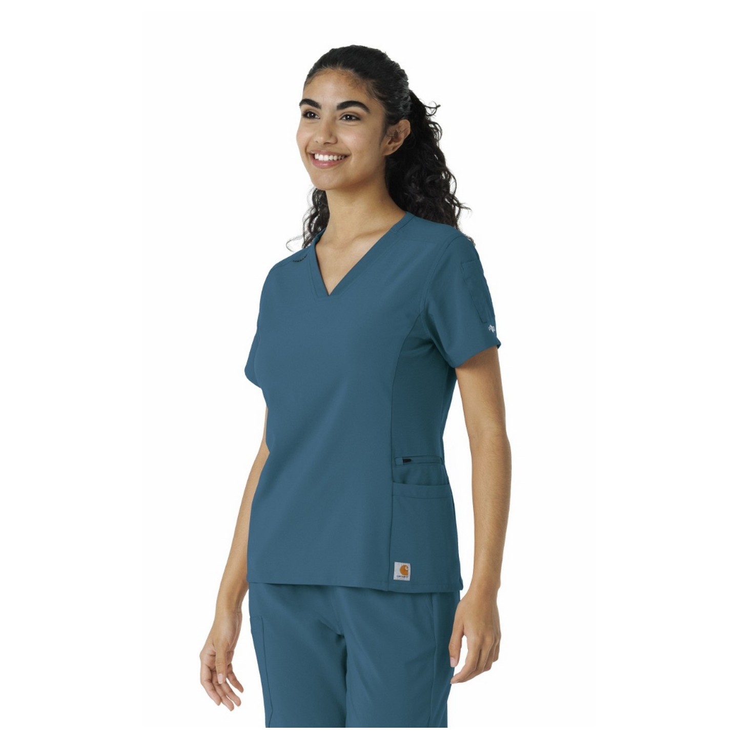 C13310 Carhartt Force Cross-Flex Knit Panel Scrub Top 