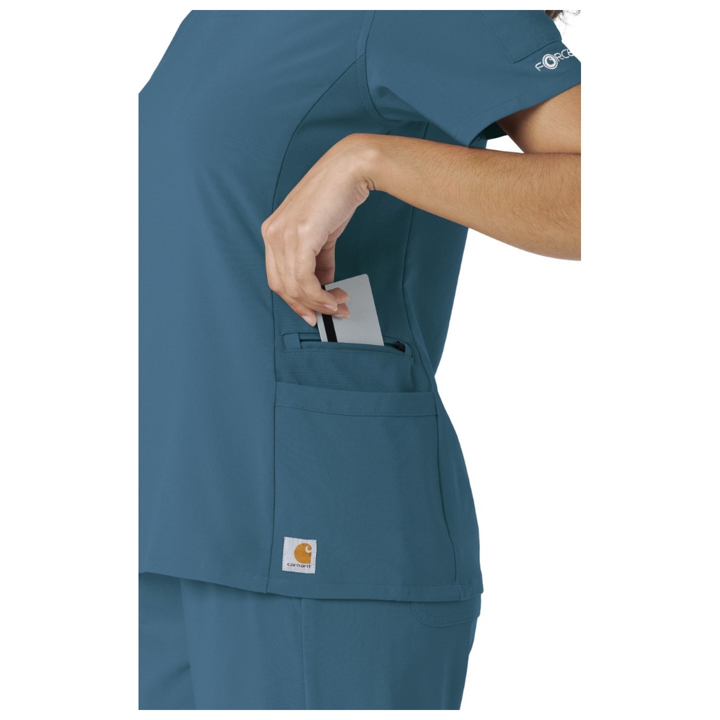 C13310 Carhartt Force Cross-Flex Knit Panel Scrub Top 