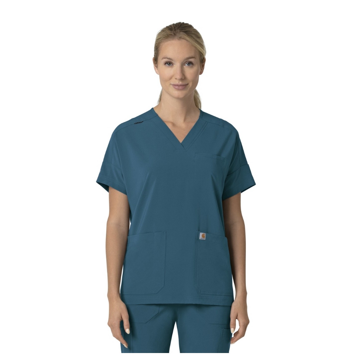 C13110 Carhartt Force Cross-Flex Haut à Coupe Carrée Moderne pour Femmes