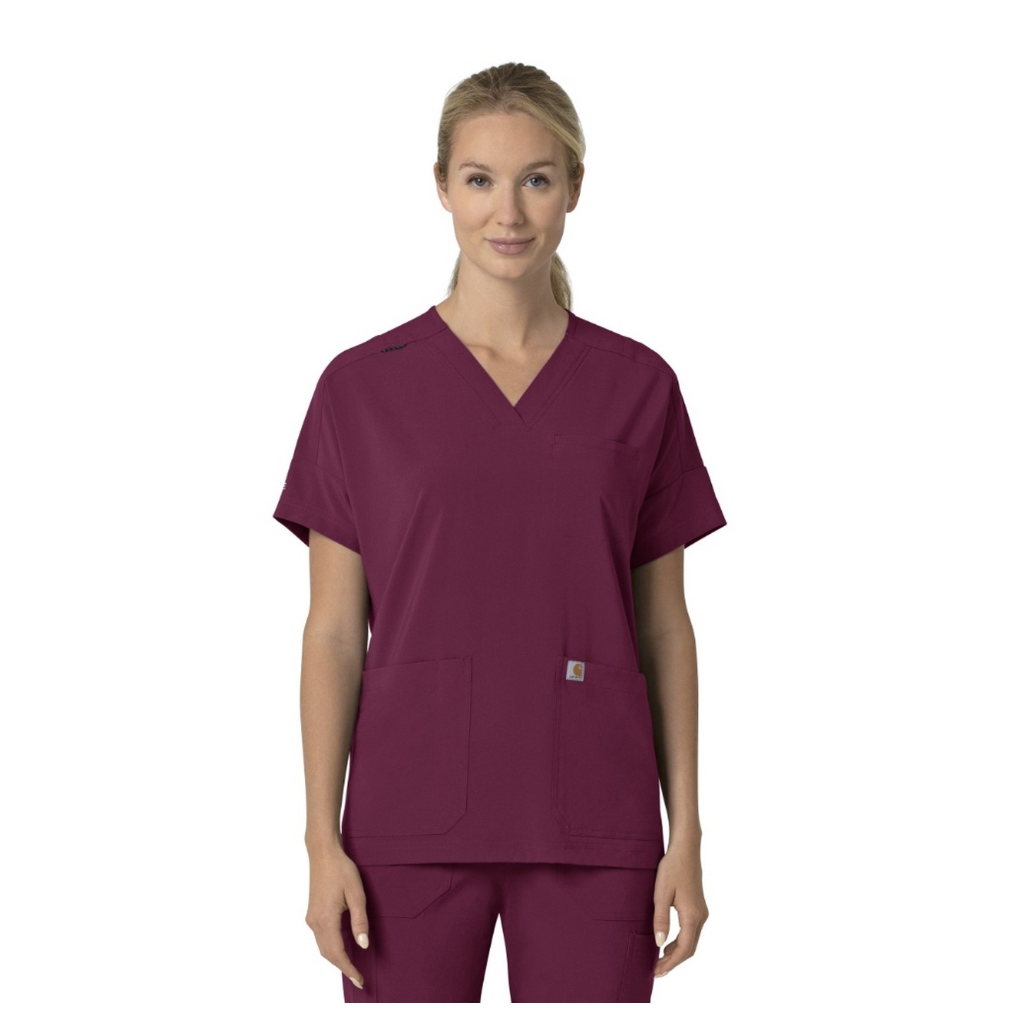 C13110 Carhartt Force Cross-Flex Women's Modern Oversized V-Neck Top