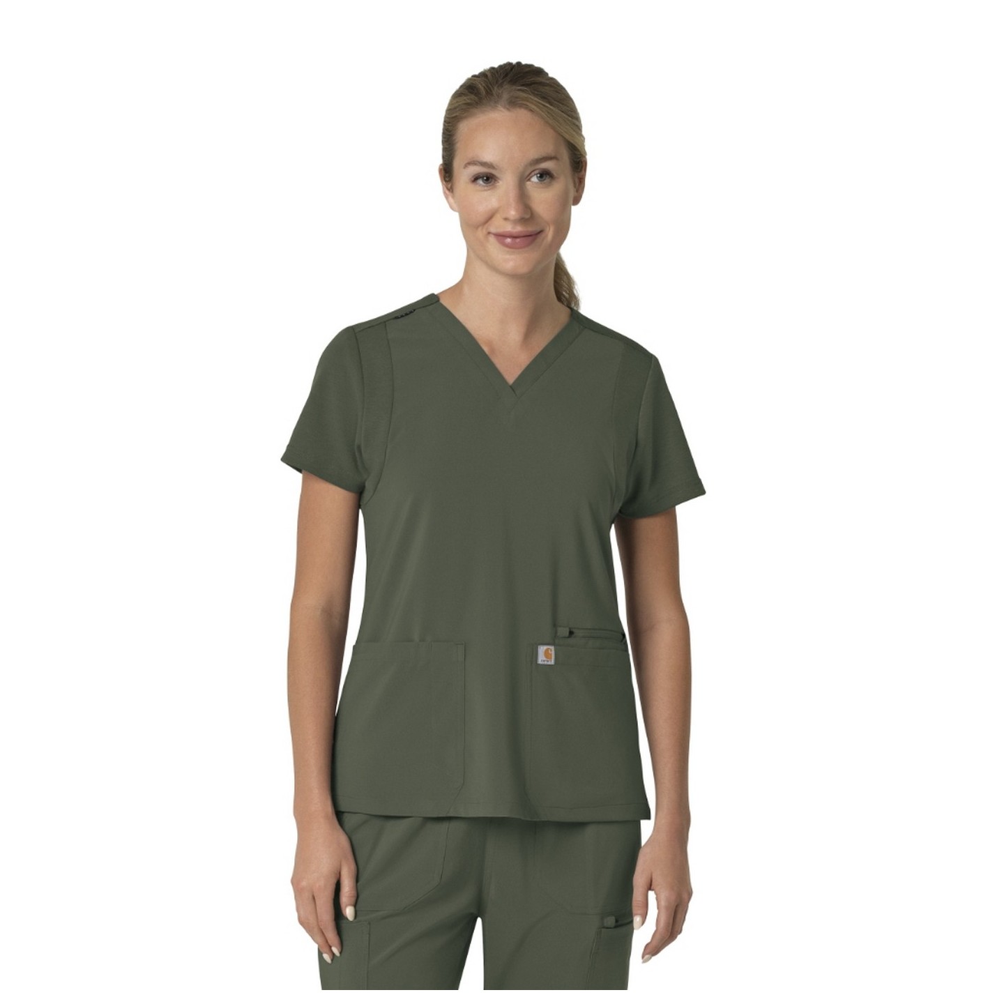 C13210 Carhartt Force Cross-Flex Flex Panel V-Neck Women's Top