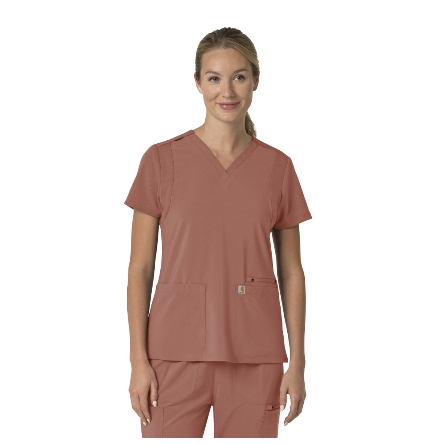 C13210 Carhartt Force Cross-Flex Flex Panel V-Neck Women's Top