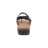 Roslyn Black Waxy Burnished Leather Sandal by Dansko