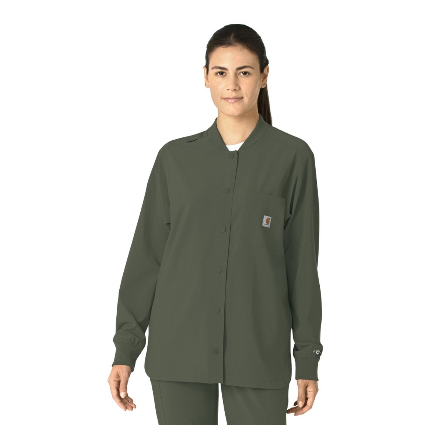 C82210 Carhartt Force Cross-Flex Women's Snap Front Shirt Jacket