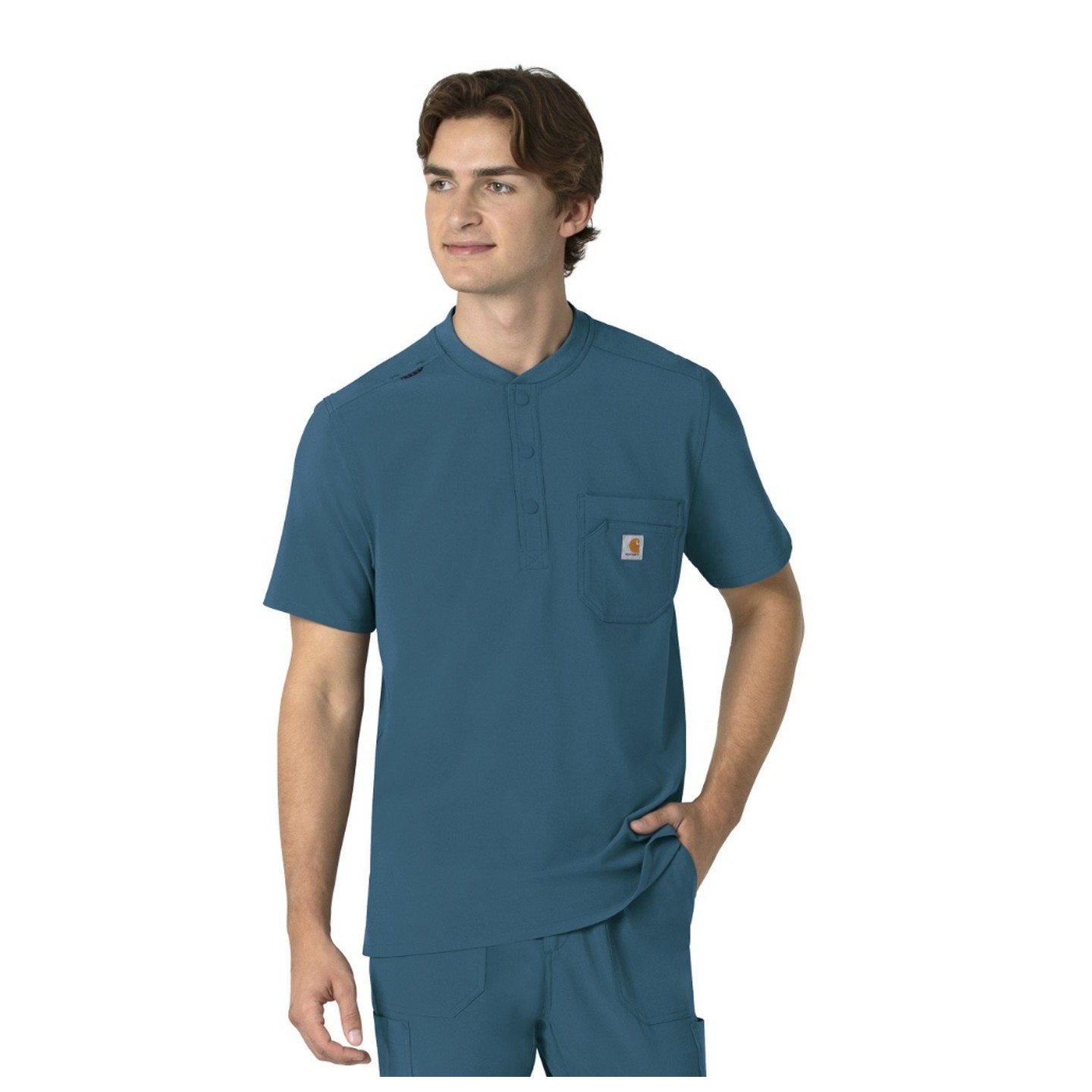 C16310 Carhartt Cross-Flex Men's Henley Scrub Top