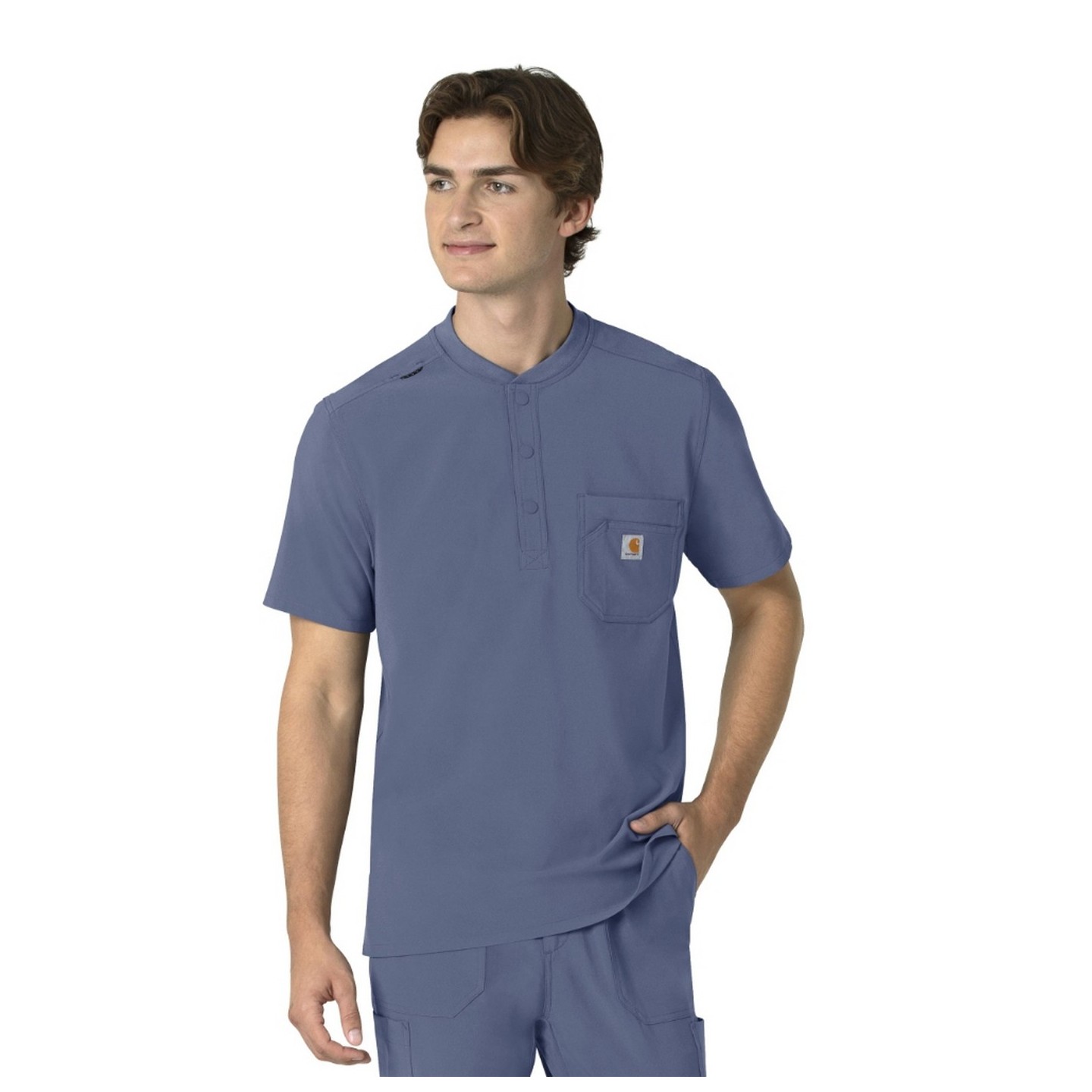 C16310 Carhartt Cross-Flex Men's Henley Scrub Top
