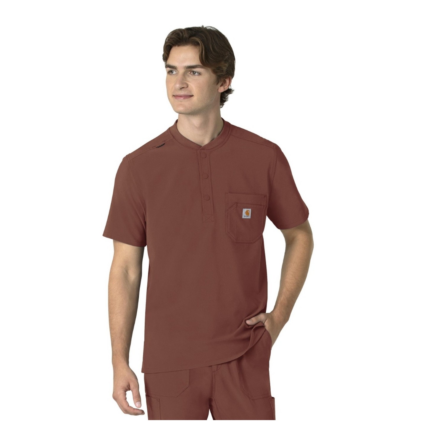 C16310 Carhartt Cross-Flex Men's Henley Scrub Top