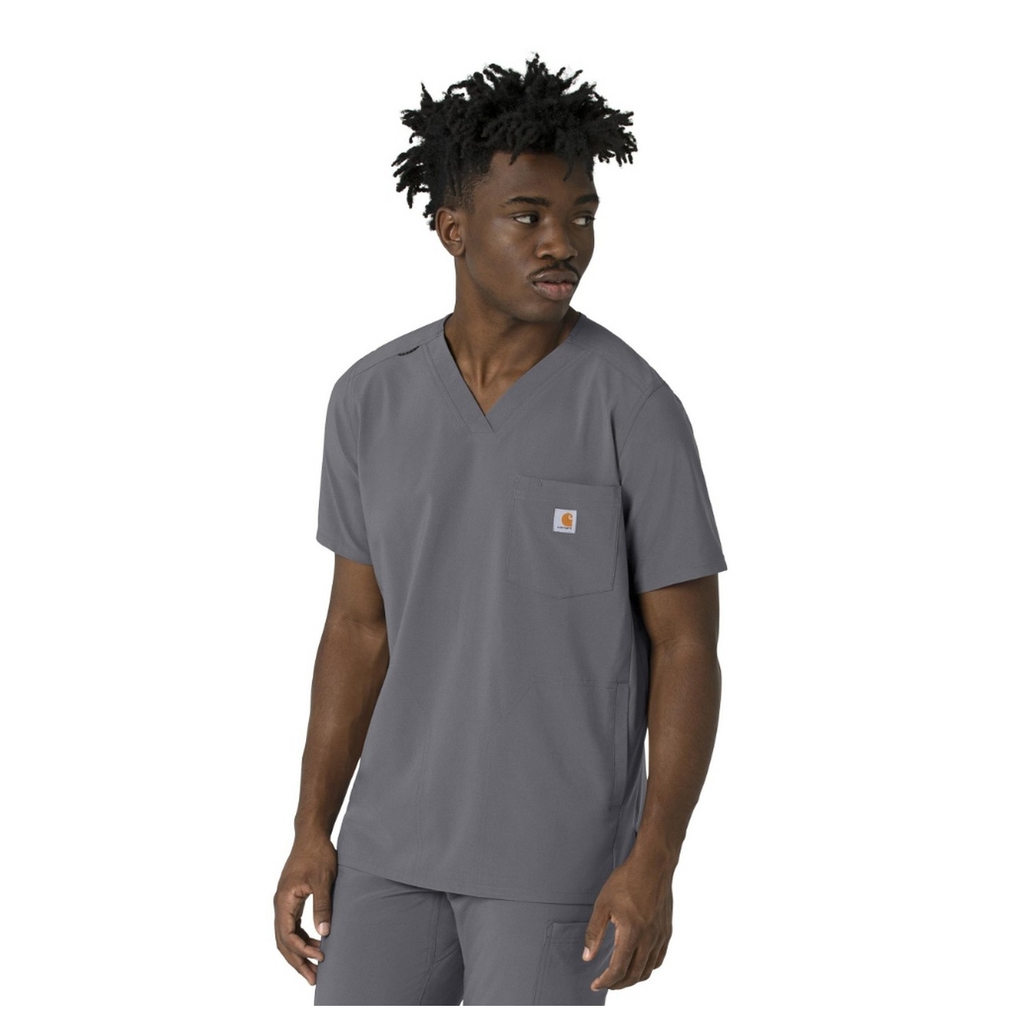 C16410 Carhartt Force Cross-Flex Men's 3 Pocket V-Neck Scrub Top