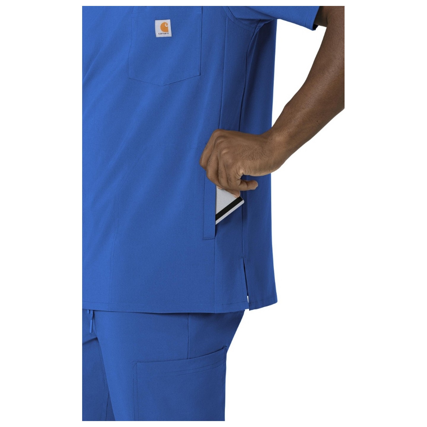 C16410 Carhartt Force Cross-Flex Men's 3 Pocket V-Neck Scrub Top