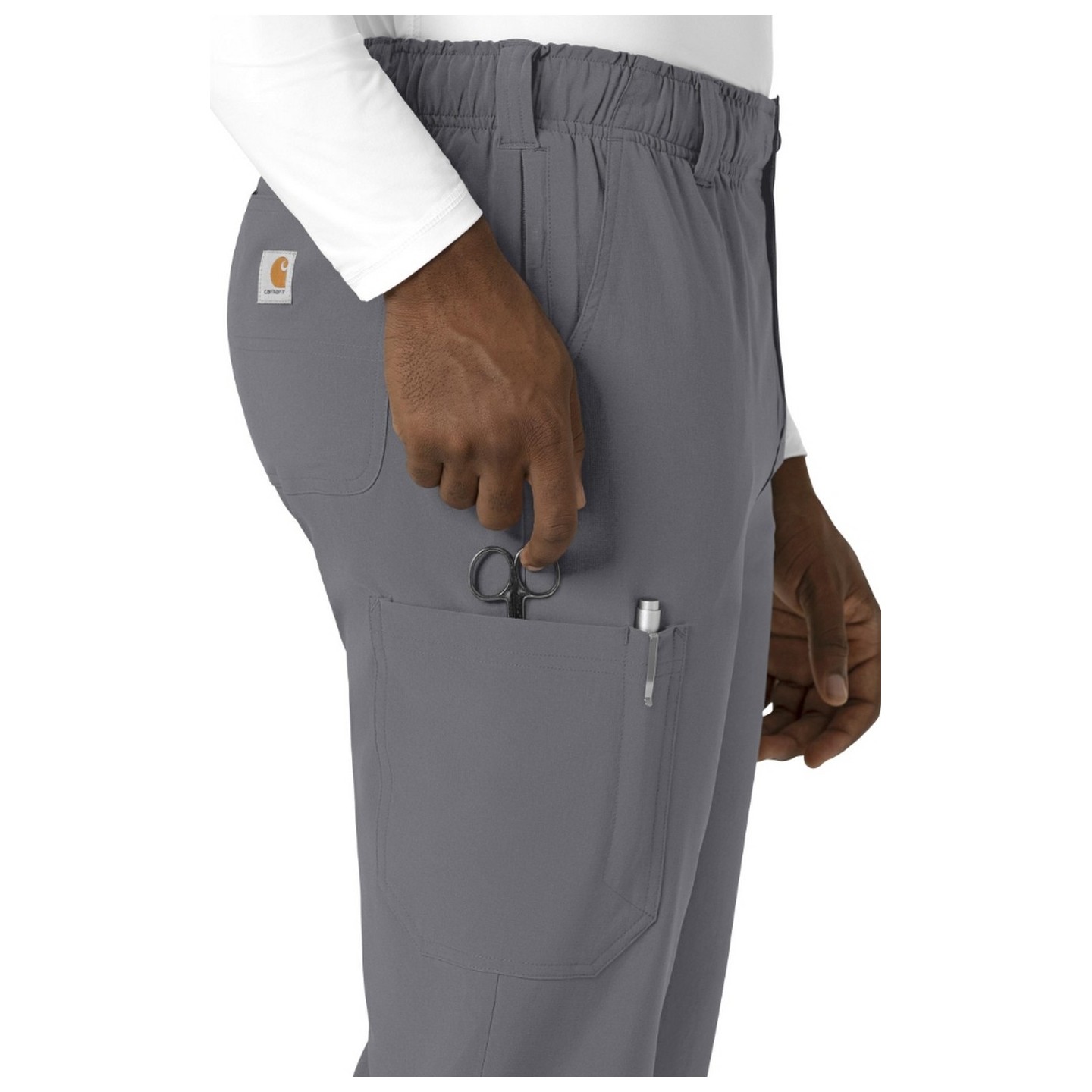 C56410 Carhartt Cross-Flex Men's Straight Leg 7 Pocket Scrub Pants