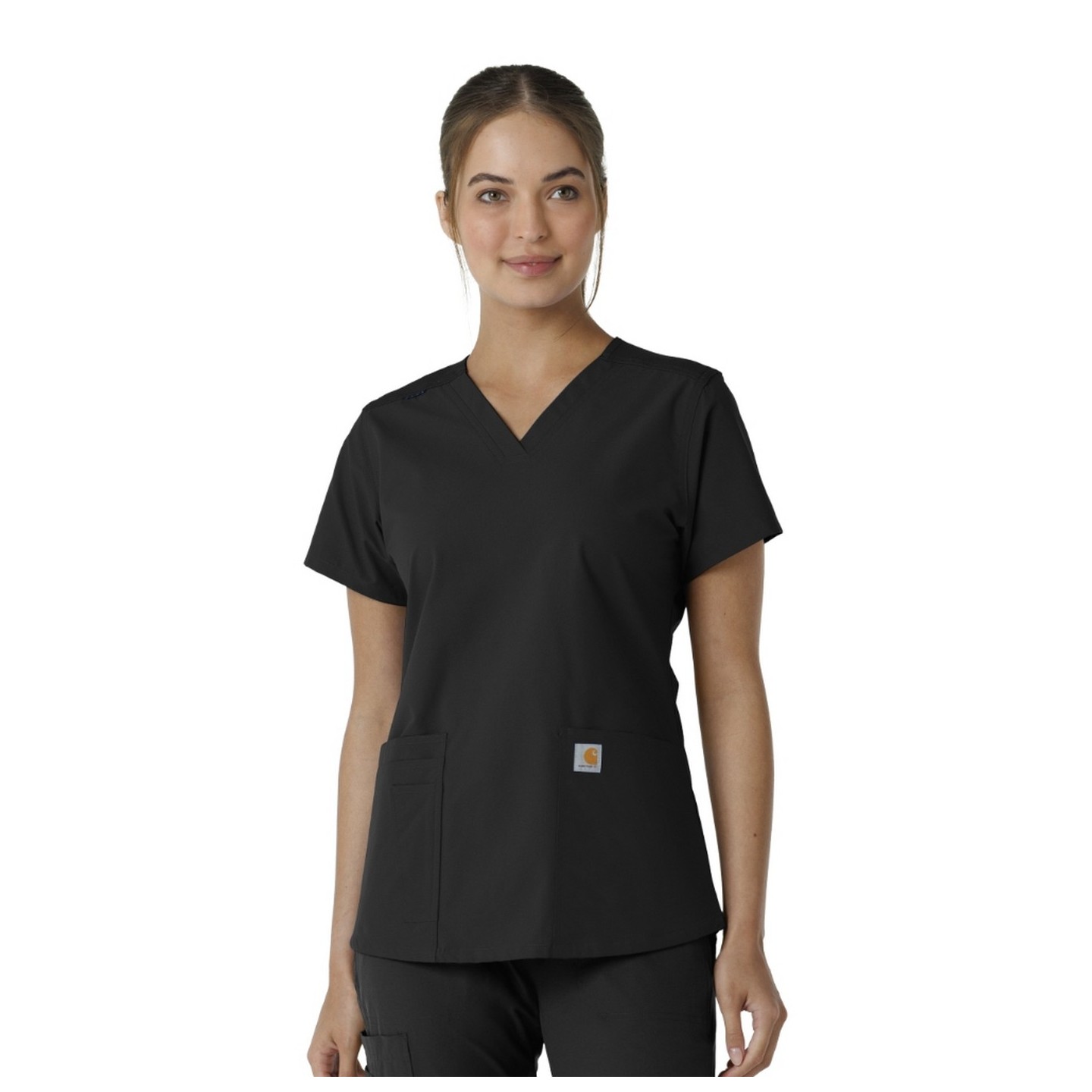 C12313 Carhartt Force Essentials Haut à Col en V avec Panneaux en Tricot