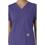 C12313 Carhartt Force Essentials V-Neck Top with Knit Side Panels