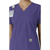 C12313 Carhartt Force Essentials V-Neck Top with Knit Side Panels