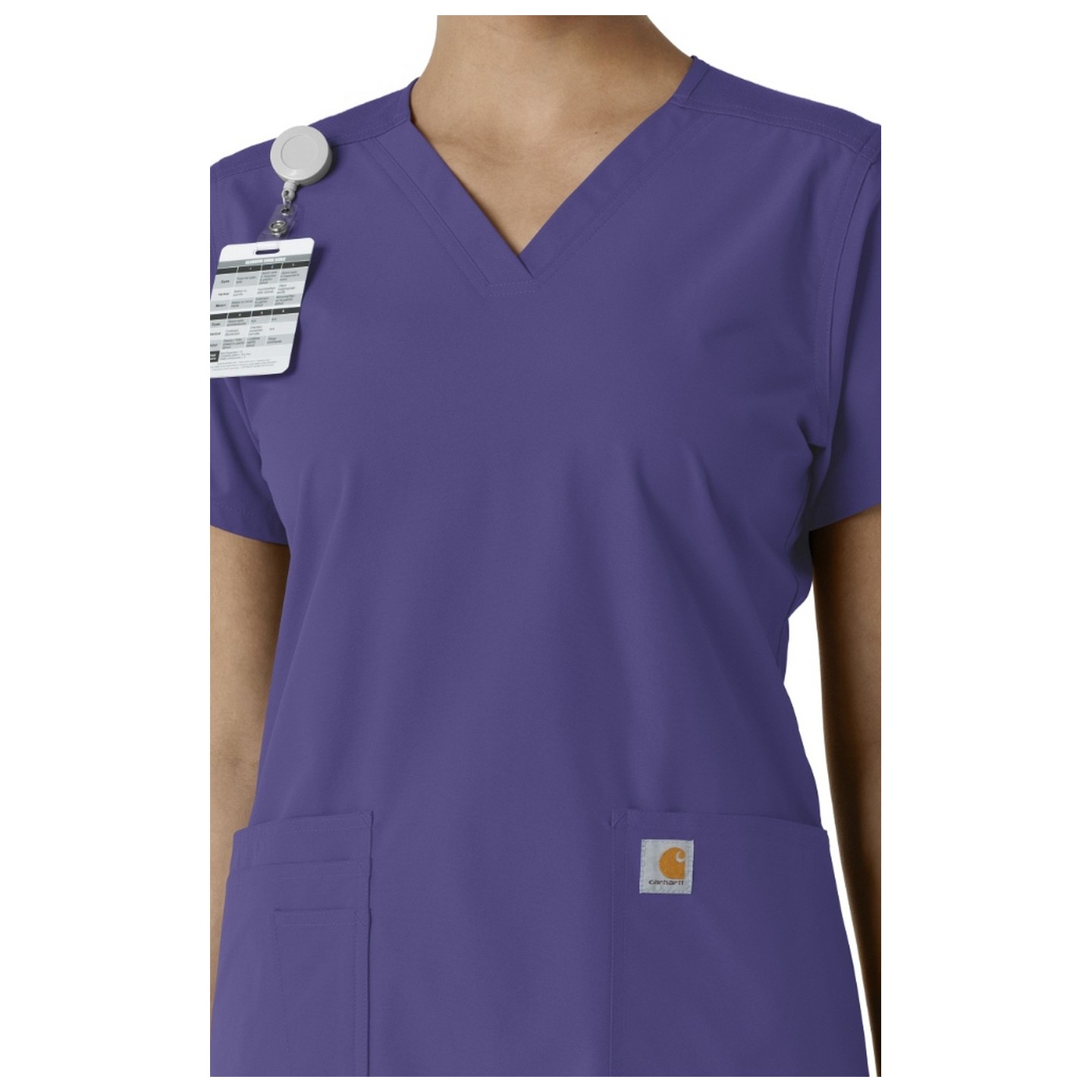 C12313 Carhartt Force Essentials V-Neck Top with Knit Side Panels