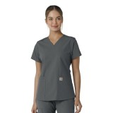 C12313 Carhartt Force Essentials V-Neck Top with Knit Side Panels