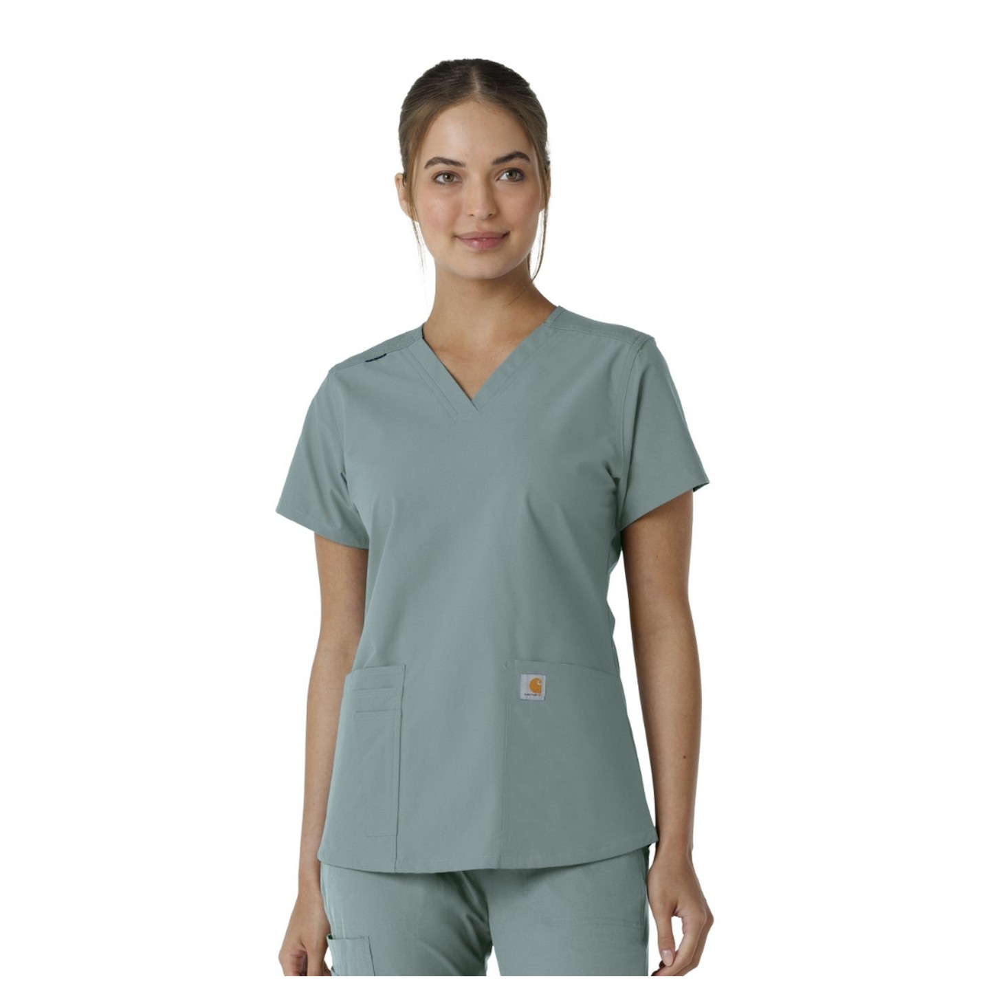 C12313 Carhartt Force Essentials Haut à Col en V avec Panneaux en Tricot