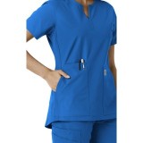 C12413 Carhartt Force Essentials Notch Neck Tunic Top with Knit Panels