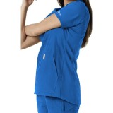 C12413 Carhartt Force Essentials Notch Neck Tunic Top with Knit Panels