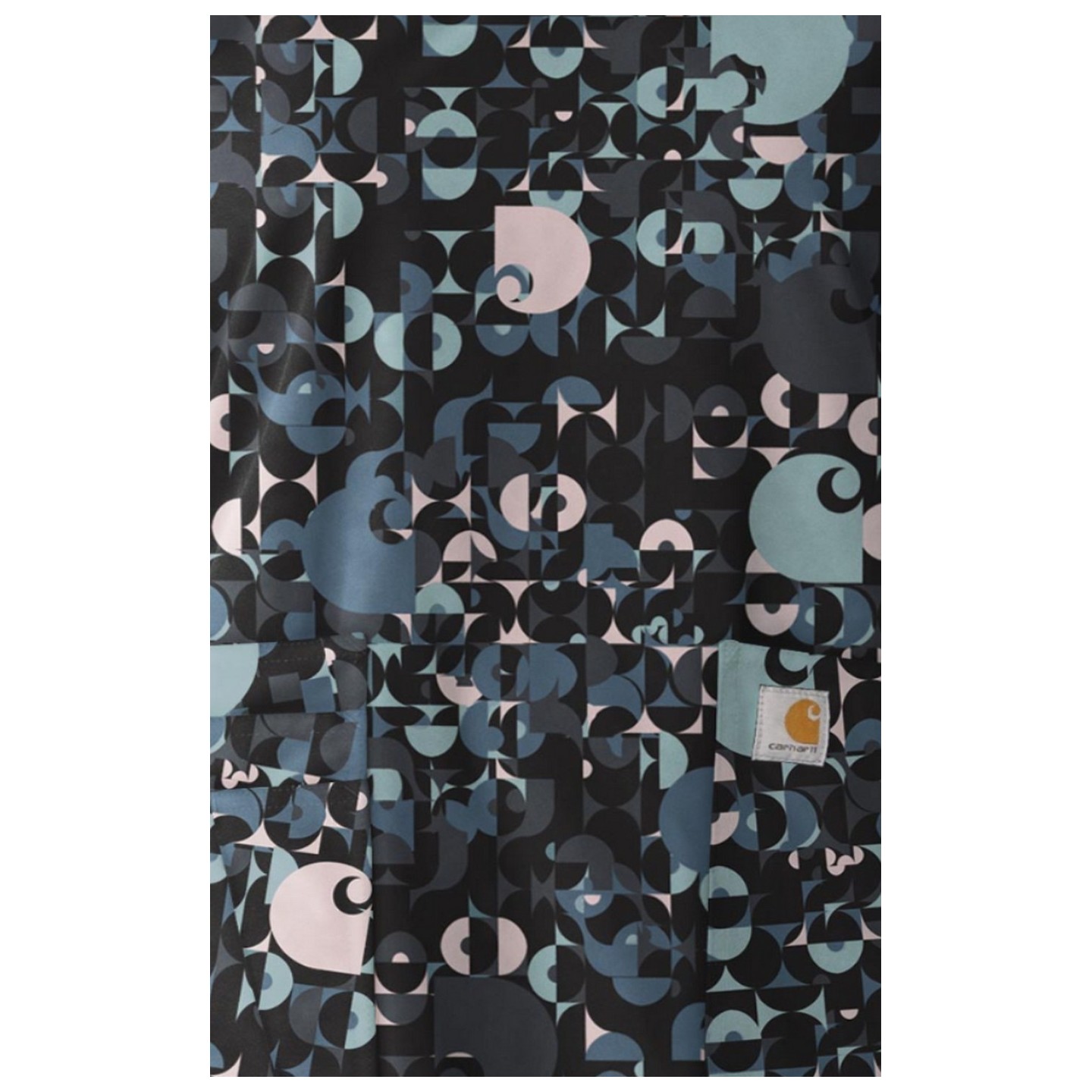 C13414 Carhartt Haut Imprimer à Col en V avec 4 Poches - Geo Logo Black