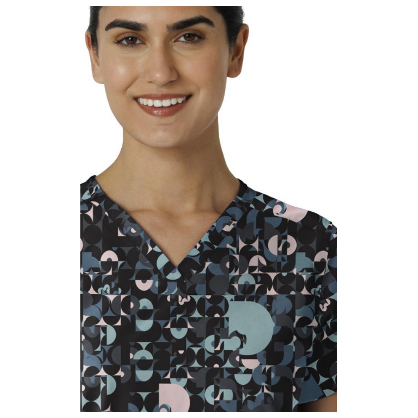 C13414 Carhartt Haut Imprimer à Col en V avec 4 Poches - Geo Logo Black