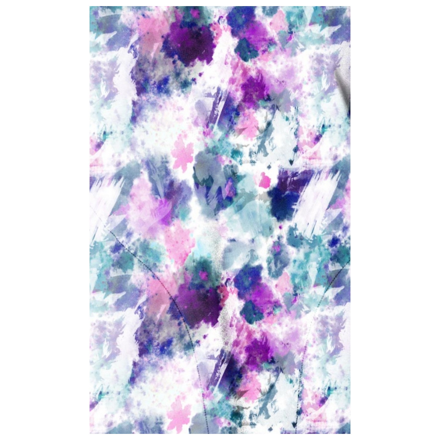 6267 WINK Haut Imprimé à Manches Dolman avec Col en Y - Futuristic Floral