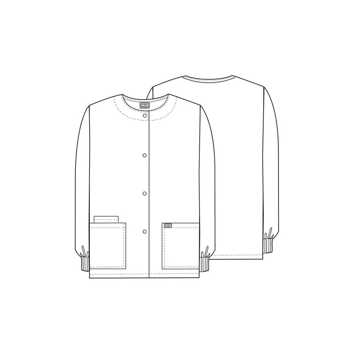 4350 Workwear Originals Snap Front Warm Up Jacket by Cherokee