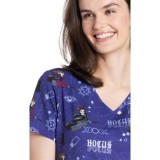 TF737 Tooniforms V-Neck Print Top with Welt Pockets by Cherokee Uniforms - Moon Phase