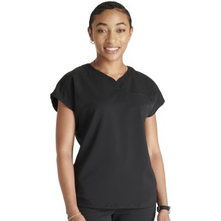 CK836A Atmos Contemporary V-Neck Dolman Sleeve Top with 3 Pockets by Cherokee