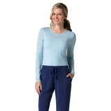 6809 - Antimicrobial Knit Women's Long Sleeve Under Scrub Striped Tee