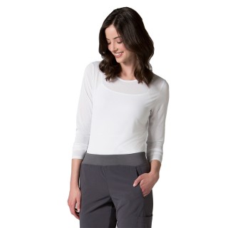 6809 - Antimicrobial Knit Women's Long Sleeve Under Scrub Striped Tee