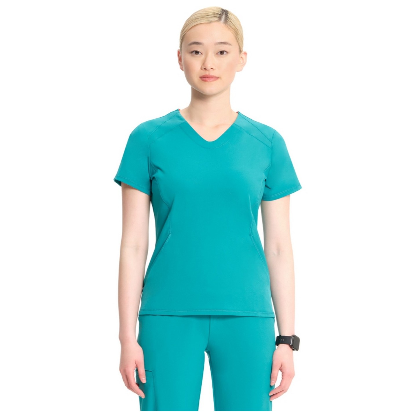 IN620A GNR8 Contemporary V-Neck Top with Kangaroo Pocket by Infinity