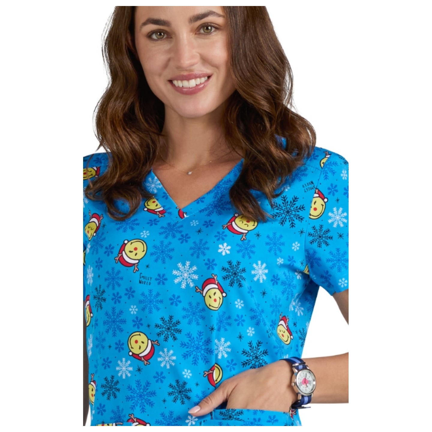 S102PR Smiley World Adoring Print Top by koi - Feeling Jolly