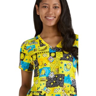 S102PR Smiley World Adoring Print Top by koi - Keep Smiling