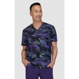 671PR koi Next Gen On Call Men's Print Top - Distressed Camo