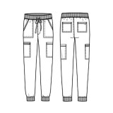 CKA189 Allura Pantalon Jogger pour Hommes avec 6 Poches par Cherokee