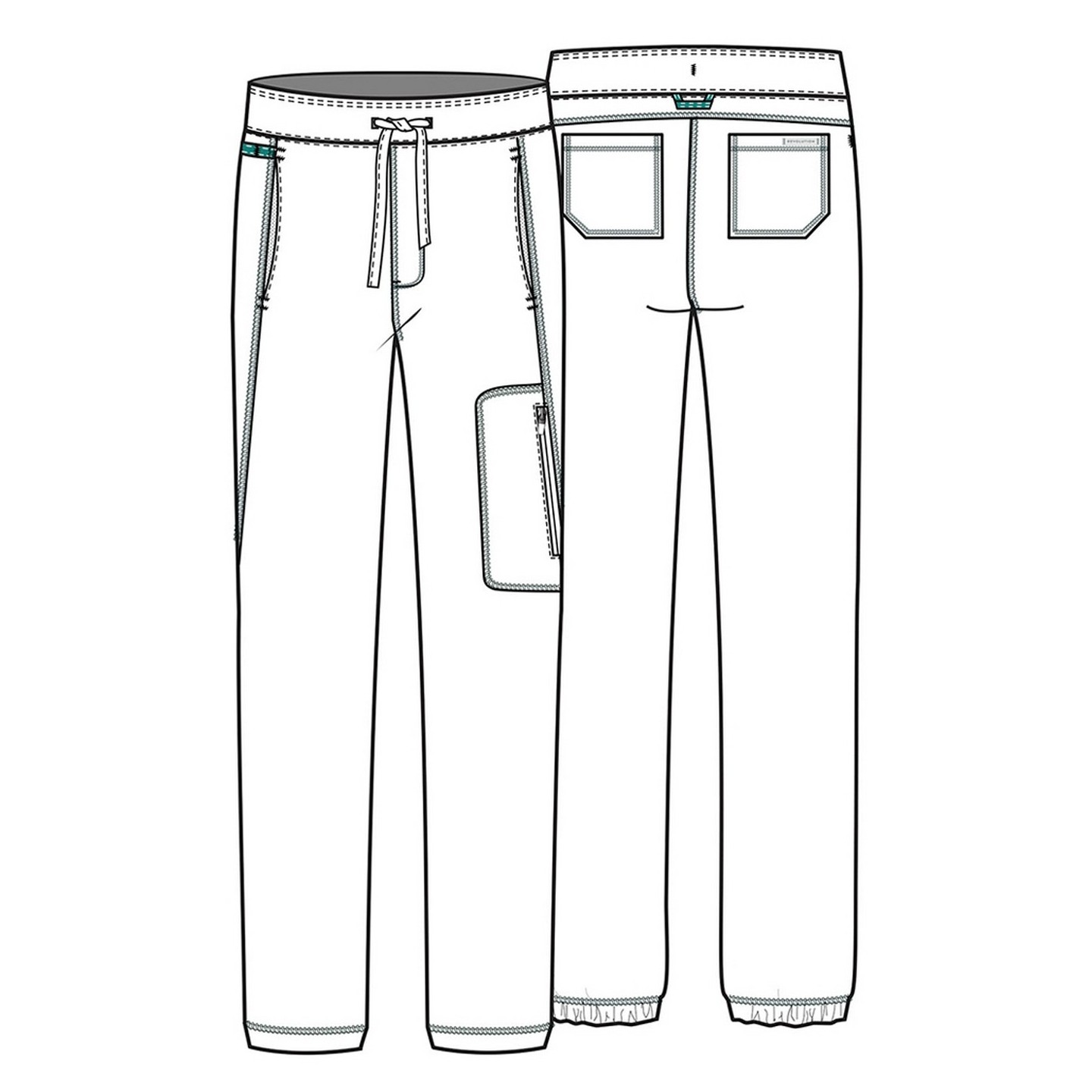 WW012 Workwear Revolution Men's 5 Pocket Jogger by Cherokee