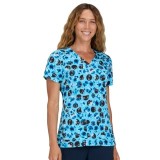 1122PRA koi Artist Series Limited Edition Rosalie Top - Blue Flower Cat