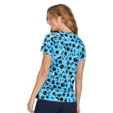 1122PRA koi Artist Series Limited Edition Rosalie Top - Blue Flower Cat