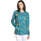 CK321 Cherokee Genuine Snap Front Warm Up Print Jacket - Sleigh My Name