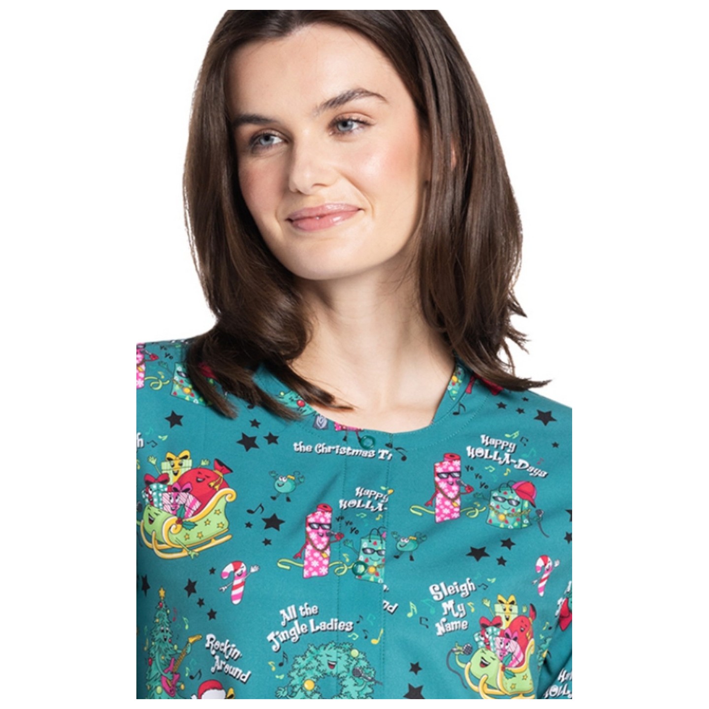 CK321 Cherokee Genuine Veste d'Échauffement Imprimer à Fermature de Pression - Sleigh My Name