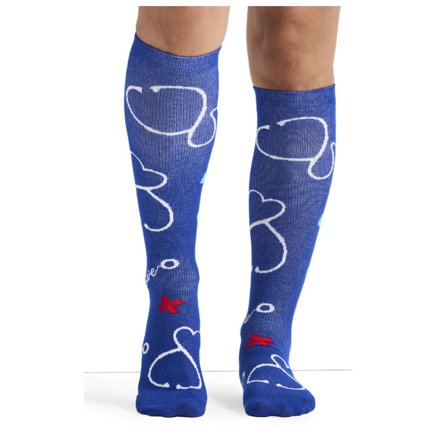 Print Support Healing Thoughts Chaussettes de Compression Moyen Gradué pour Femmes par Cherokee