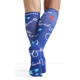 Print Support Healing Thoughts Chaussettes de Compression Moyen Gradué pour Femmes par Cherokee