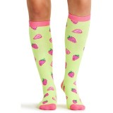 Print Support Strawberry Patch Women's Graduated Medium Support Compression Socks by Cherokee
