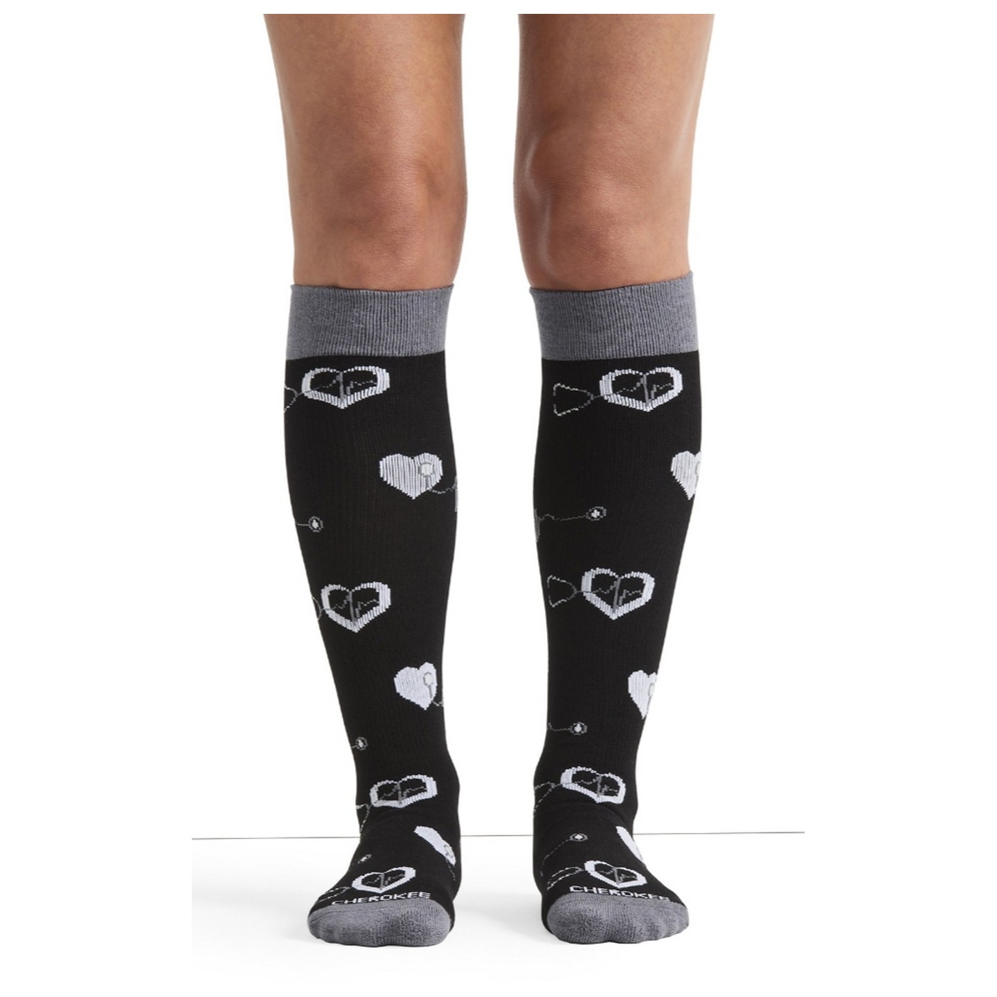 LX Support Tools Of Love Unisex Medium Compression Knee High Socks with Arch Support by Cherokee