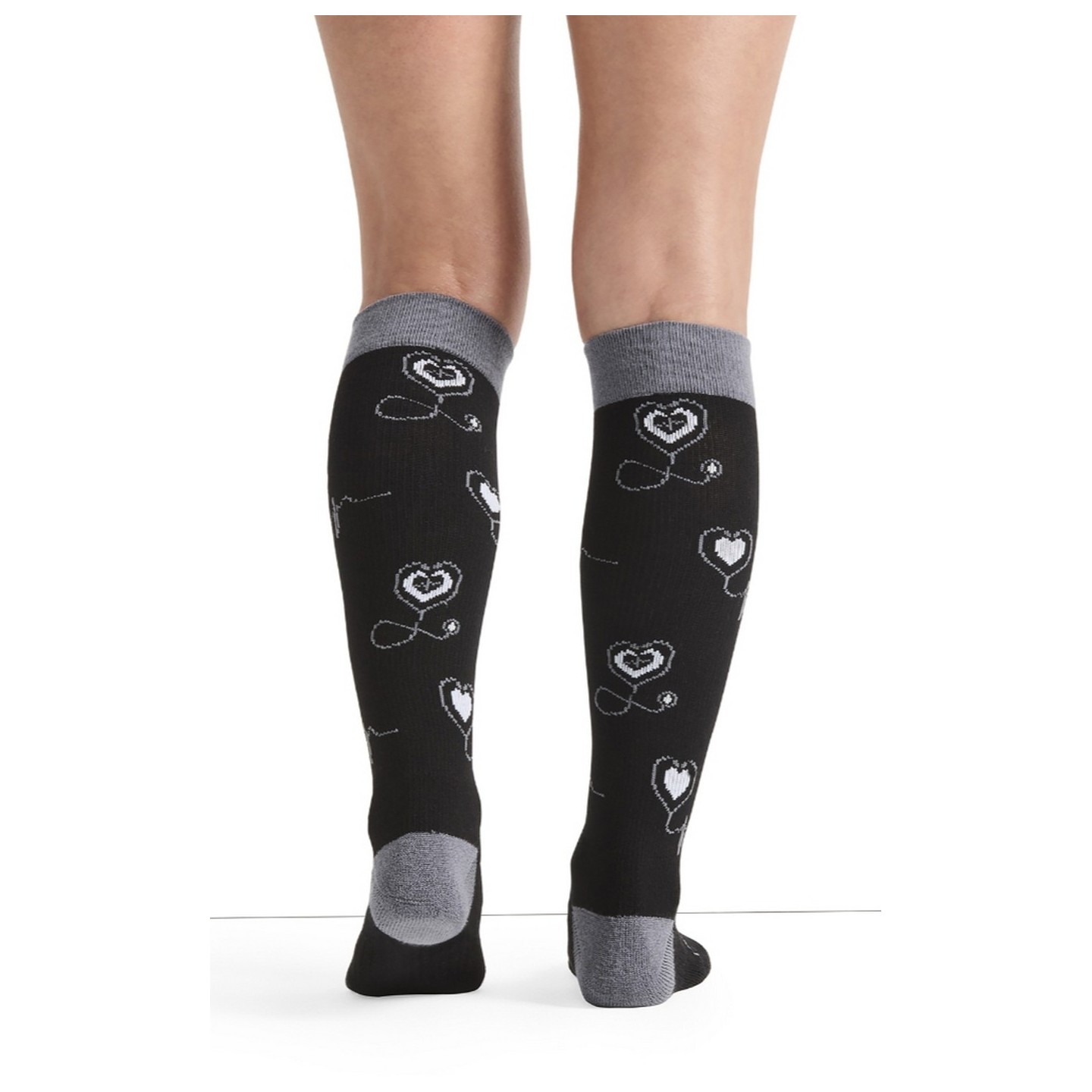 LX Support Tools Of Love Unisex Medium Compression Knee High Socks with Arch Support by Cherokee