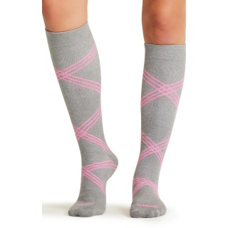 LX Support Twisted Shocking Pink Chaussettes Unisexe Moyenne Compression Hauteur des Genoux avec Arch Support par Cherokee