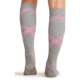 LX Support Twisted Shocking Pink Unisex Medium Compression Knee High Socks with Arch Support by Cherokee