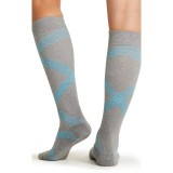 LX Support Twisted Turquoise Chaussettes Unisexe Moyenne Compression Hauteur des Genoux avec Arch Support par Cherokee